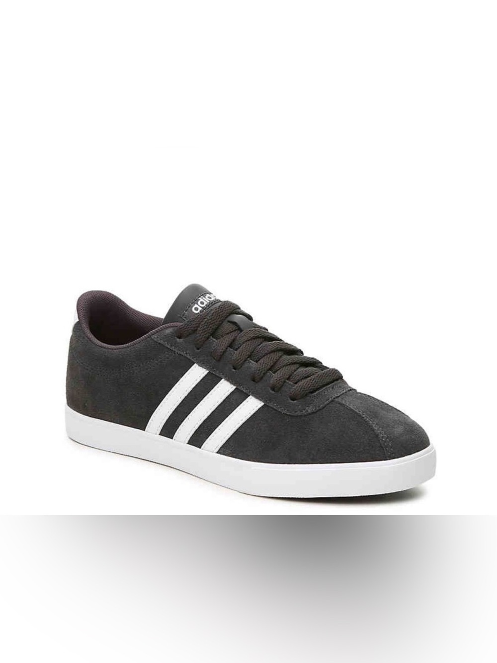 Adidas Women’s Gray Suede Casual Sneakers with White Stripes - Picture 2 of 10